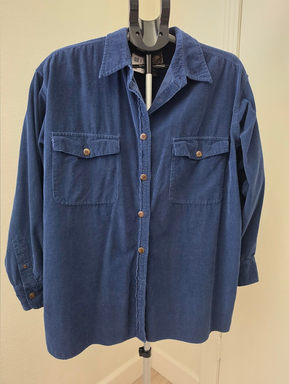 Express Indigo Blue Button-Down Shirt Jacket